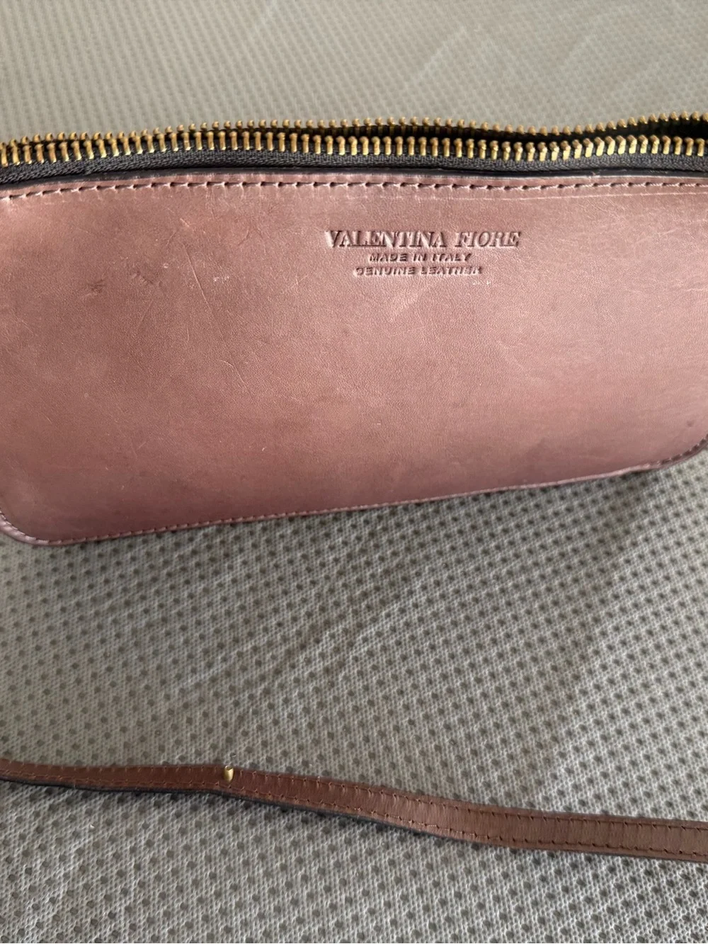 Leather Valentino Fiore Wallet Pouch